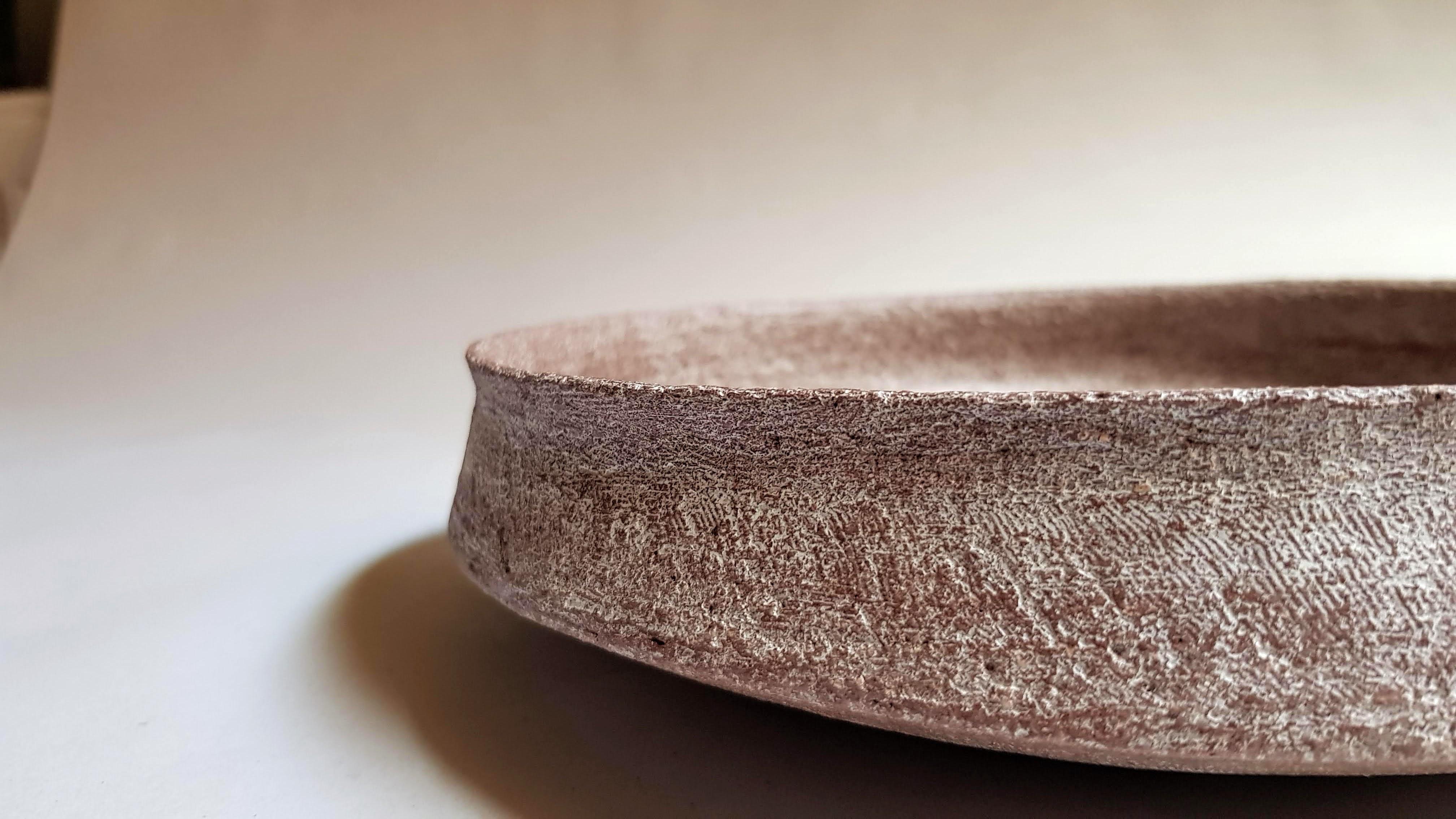 Other Red Stoneware Phiale Plate by Elena Vasilantonaki For Sale