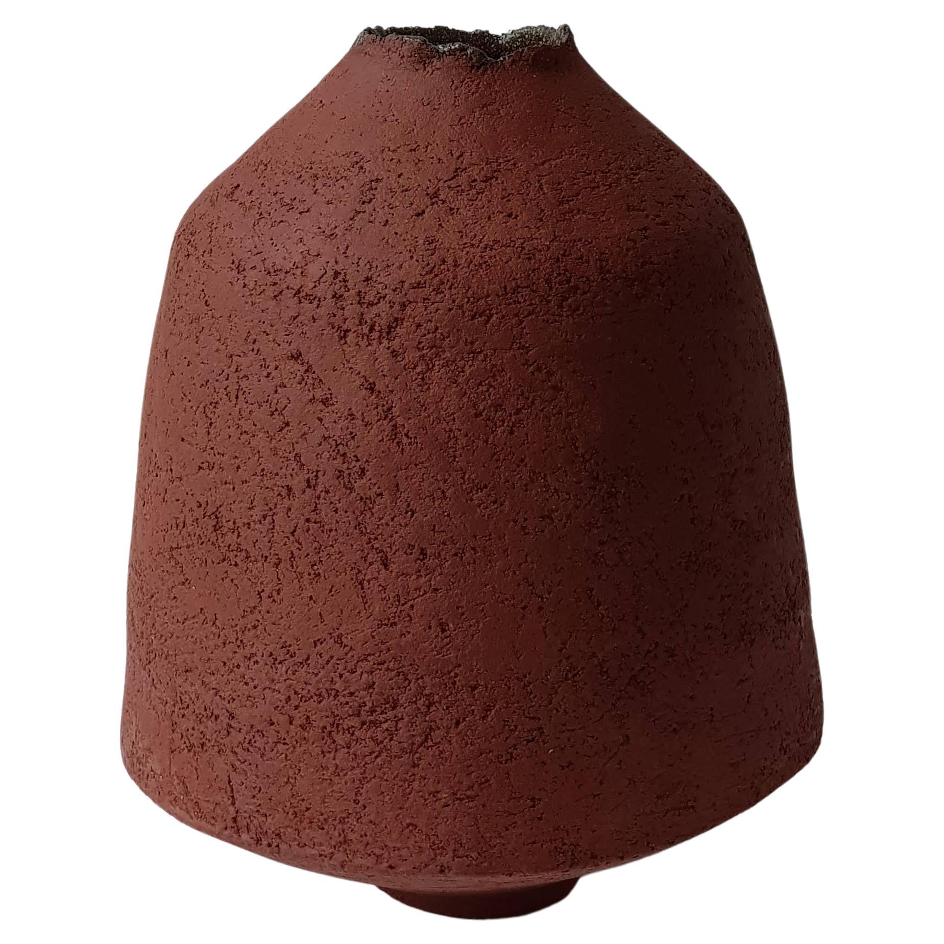 Red Stoneware Pithos Vase by Elena Vasilantonaki For Sale