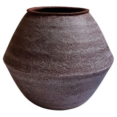 Red Stoneware Sfondyli I Vase by Elena Vasilantonaki