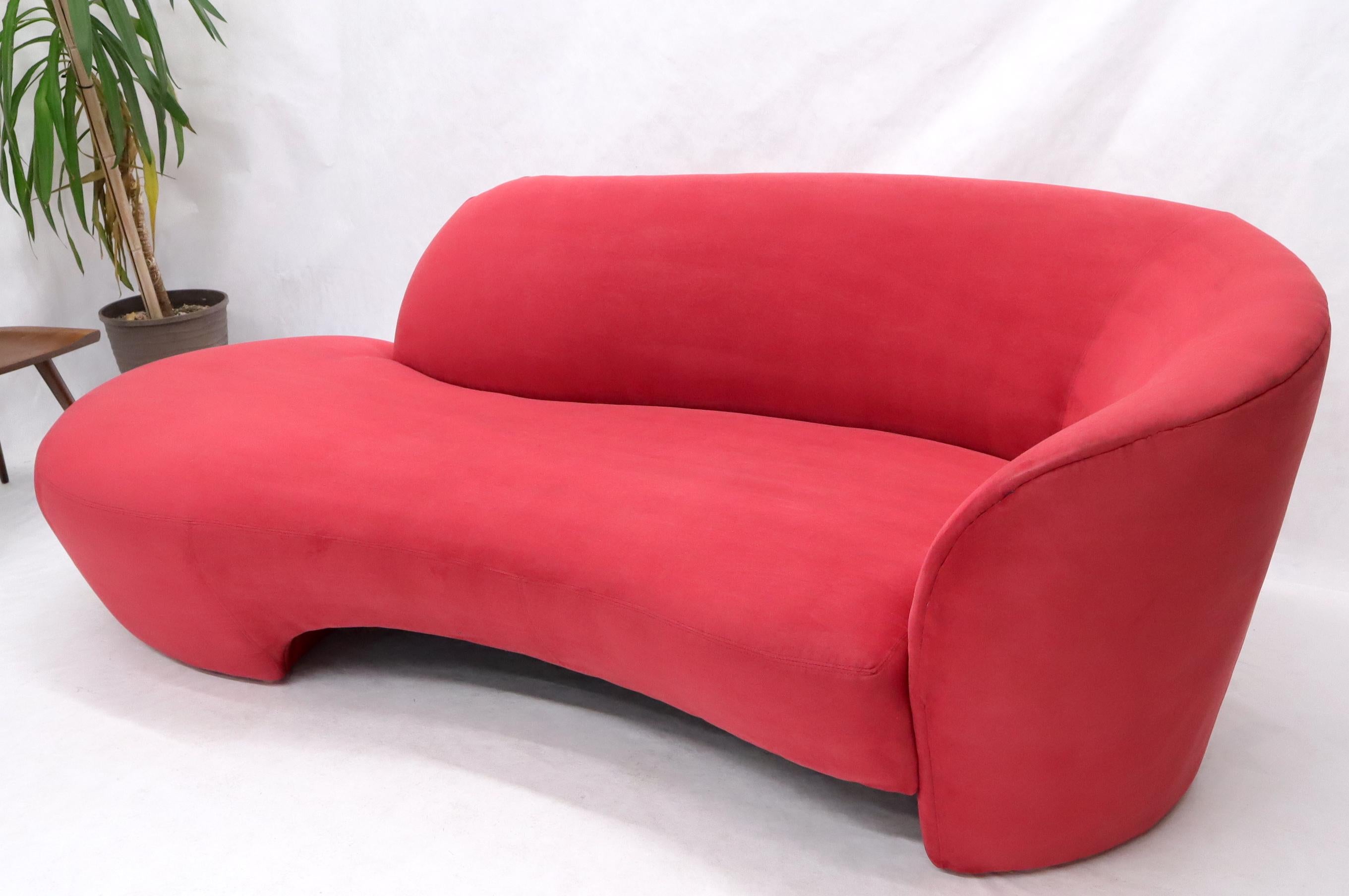 Weiman Preview Chaise Lounges Sofa aus rotem Wildleder (Moderne der Mitte des Jahrhunderts) im Angebot