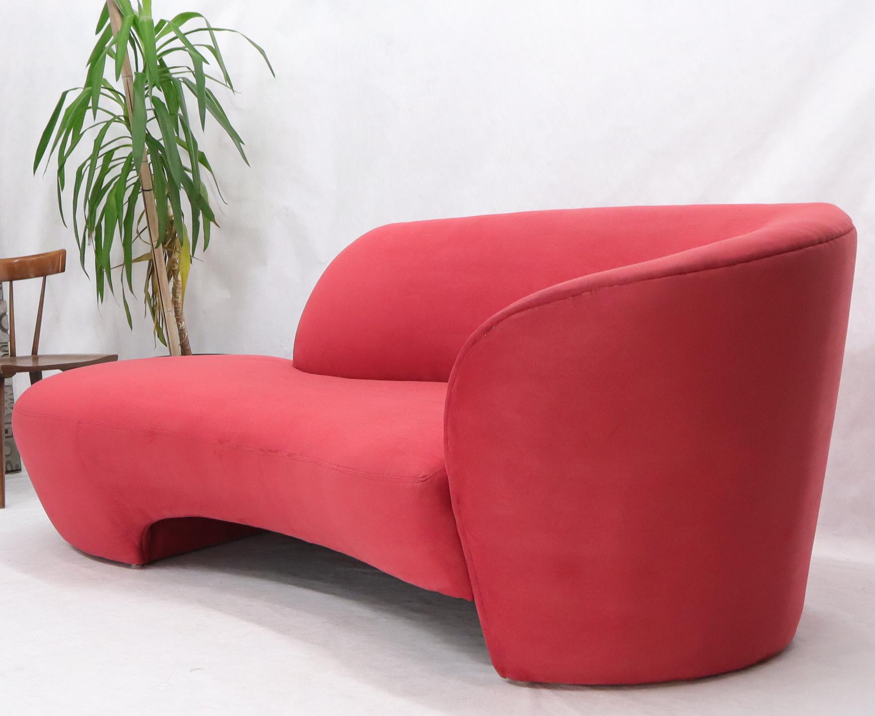 Américain Fauteuil Weiman préview de chaise longue en daim rouge en vente