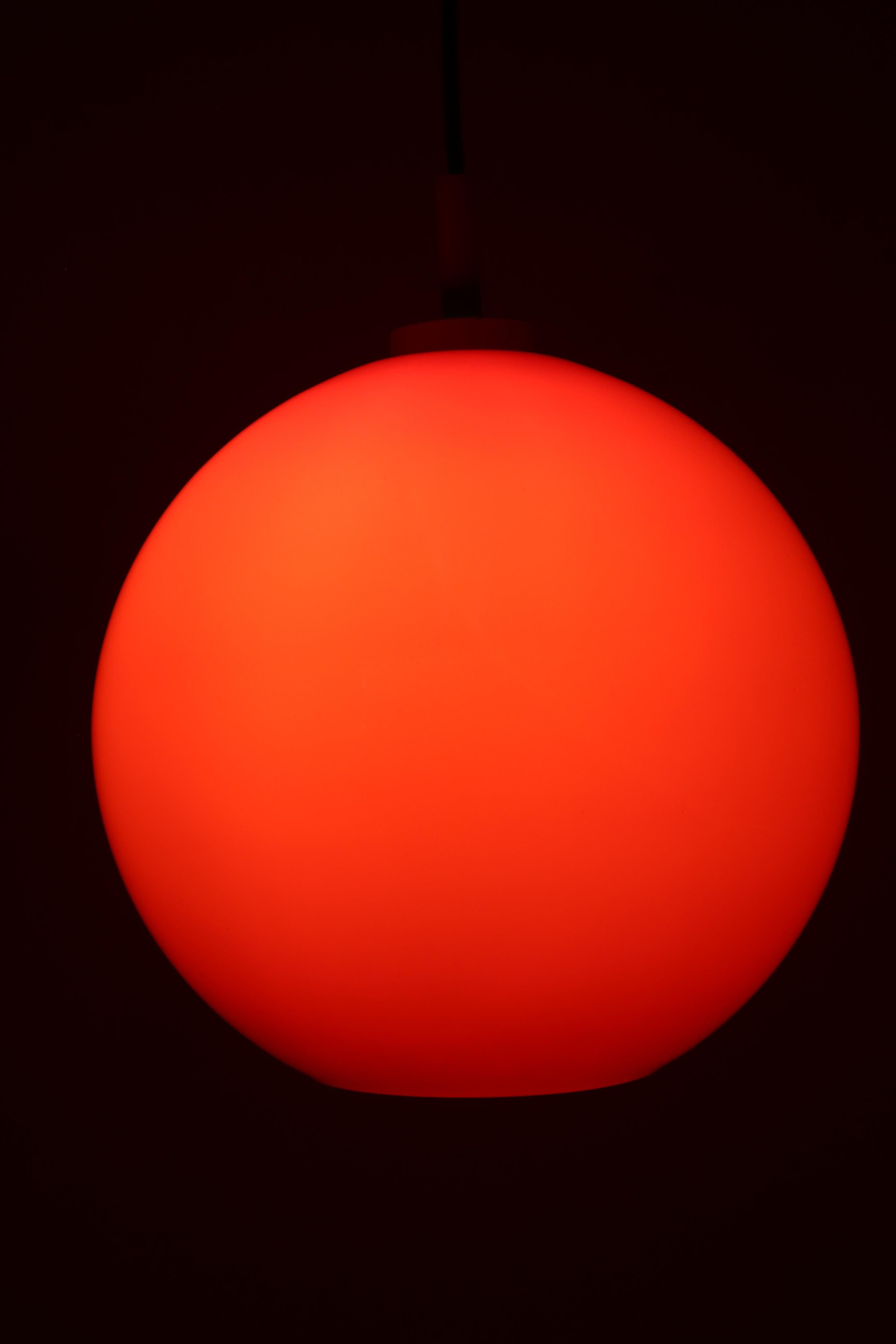 Red Sun Ball Hanging Lamp Made of Glass, Germany 1960s For Sale 4
