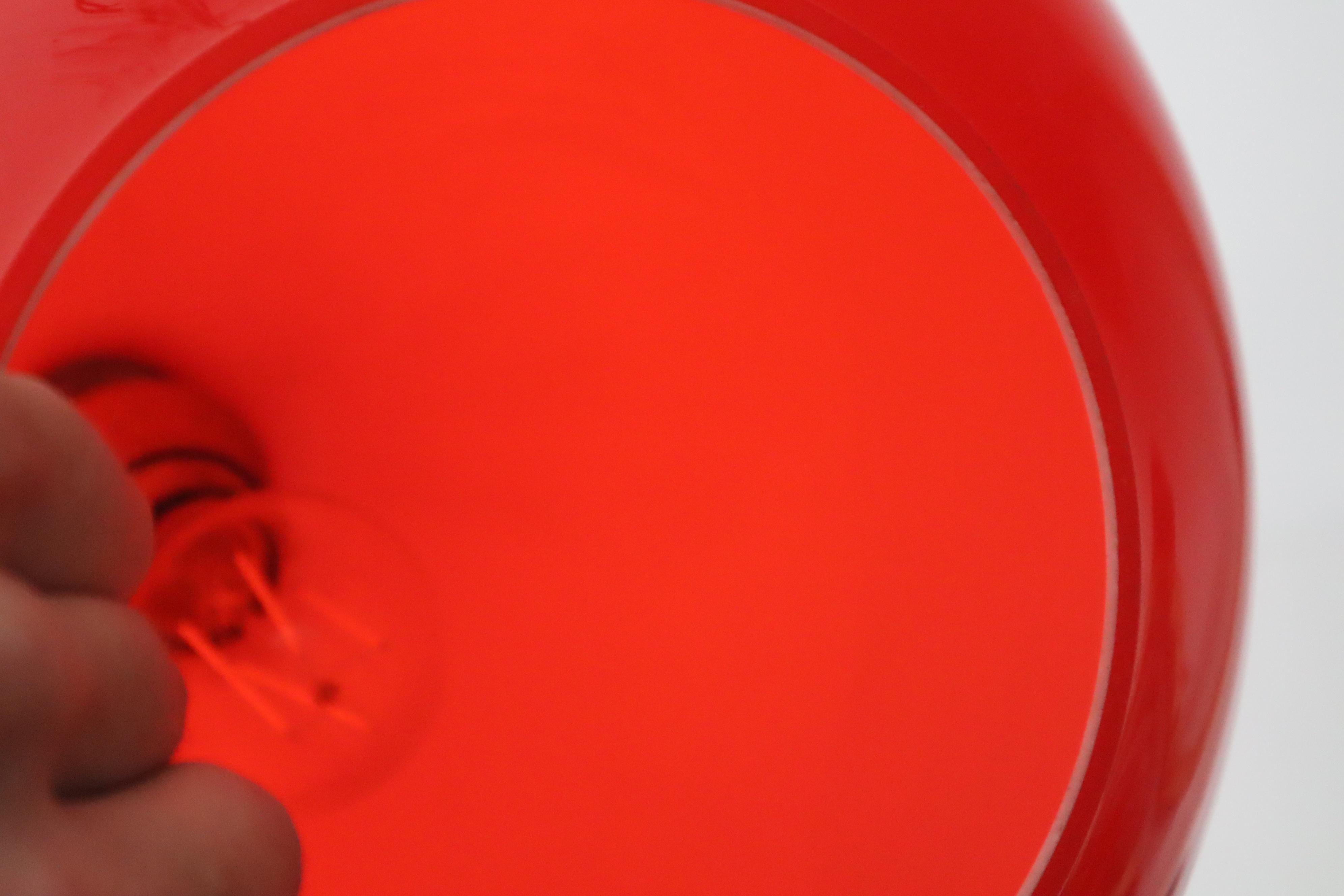 Red Sun Ball Hanging Lamp Made of Glass, Germany 1960s For Sale 10