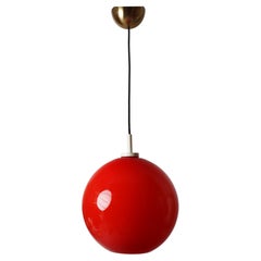 Suspension Ball and Ball rouge en verre, Allemagne, années 1960