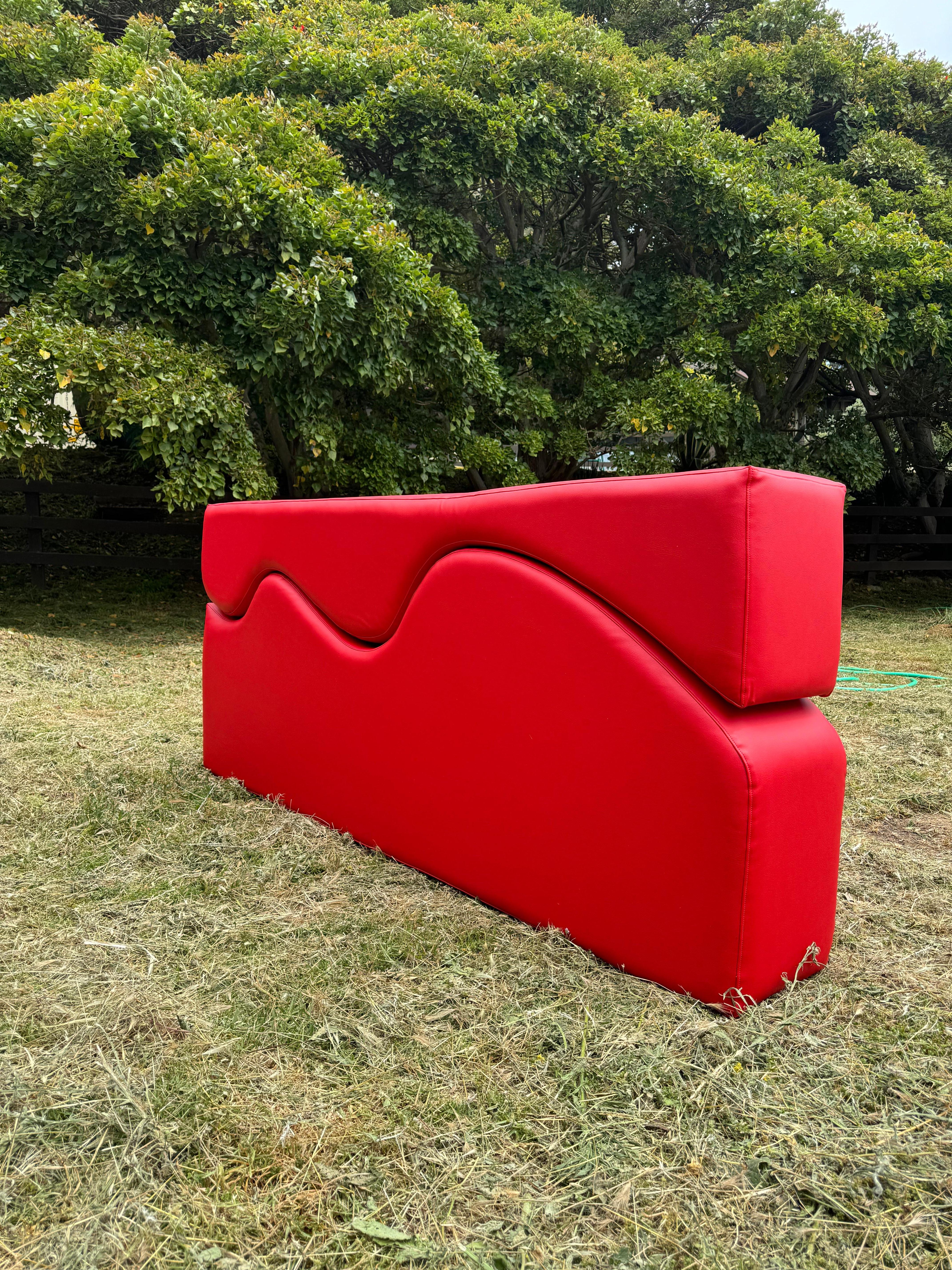 Divano Superonda rosso di Archizoom per Poltronova, anni '70 6