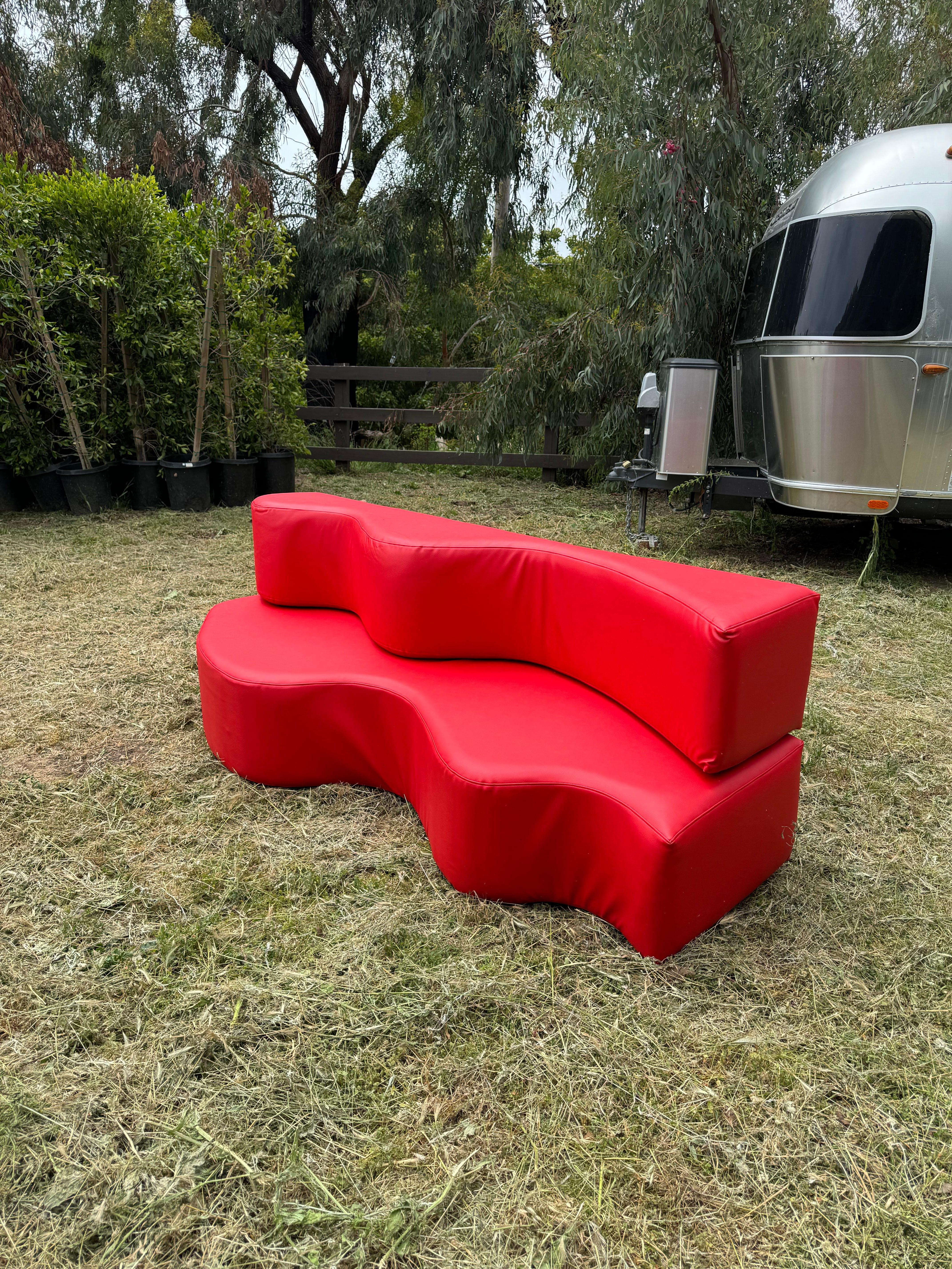 Mid-Century moderno Divano Superonda rosso di Archizoom per Poltronova, anni '70