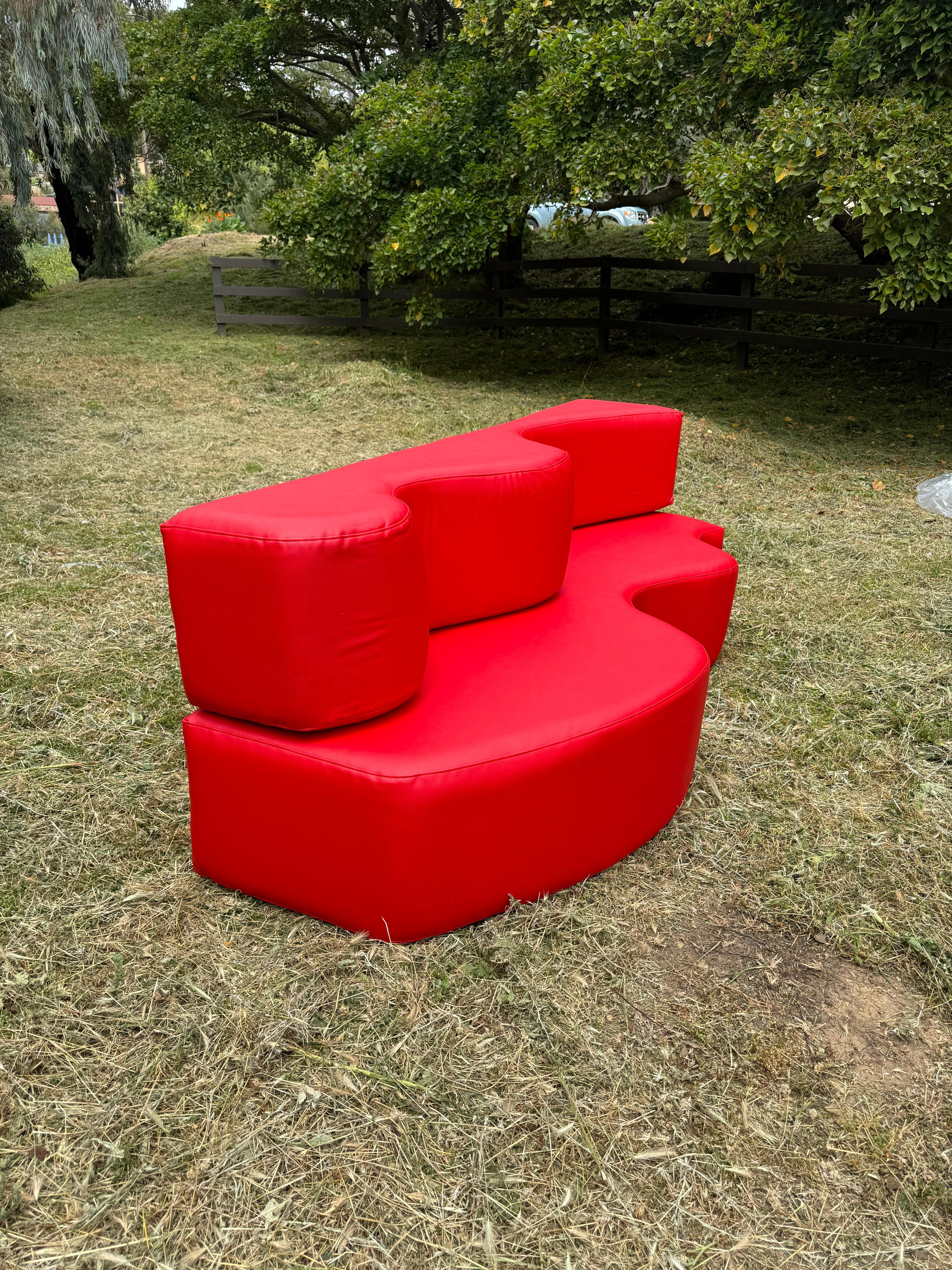 Italiano Divano Superonda rosso di Archizoom per Poltronova, anni '70