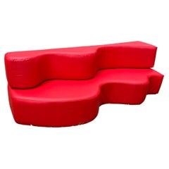 Vintage Red Superonda Sofa by Archizoom for Poltronova, 1970s