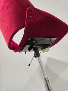 Red swivel desk chair 1970s