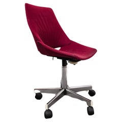 Roter Schreibtisch-Drehstuhl 1970er Jahre