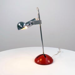 Red T395 Table Lamp by Robert Sonneman for Luci Italia, 1970s