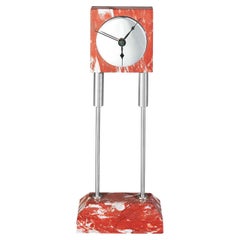 Red Table Clock 2A by David Palterer