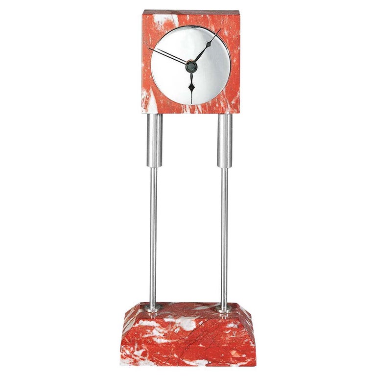 Red Table Clock 2A by David Palterer For Sale