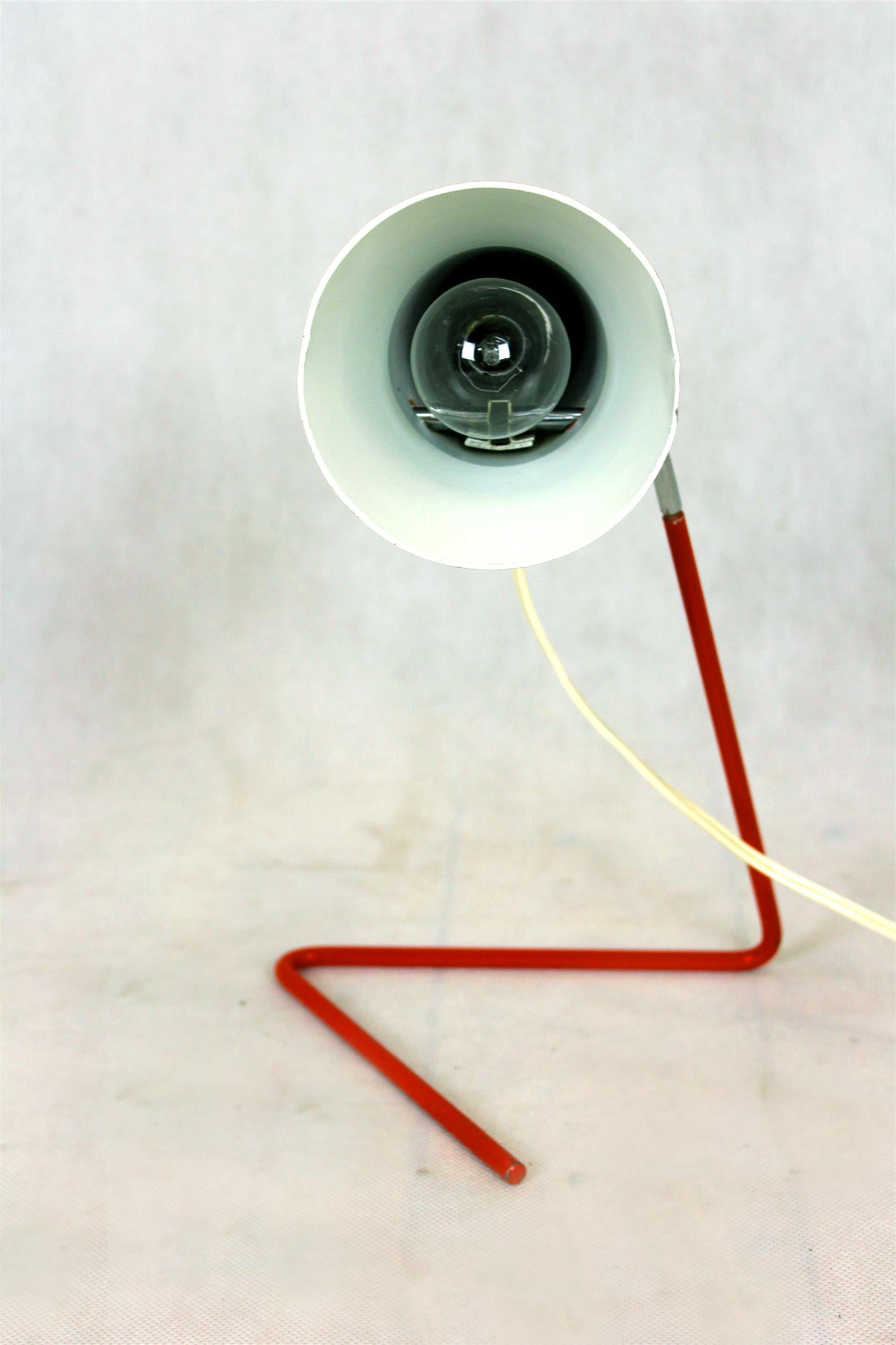 Red Table Lamp by Josef Hurka for Drupol, 1960s 6