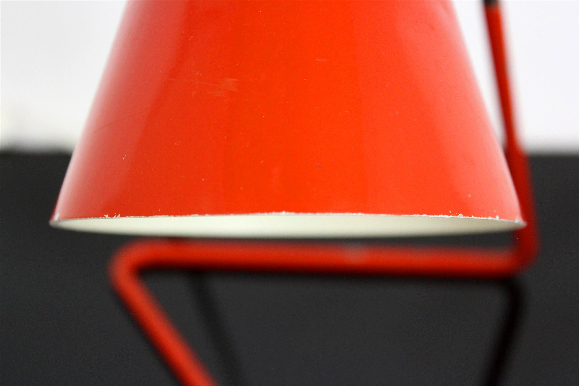Red Table Lamp by Josef Hurka for Drupol, 1960s For Sale 6