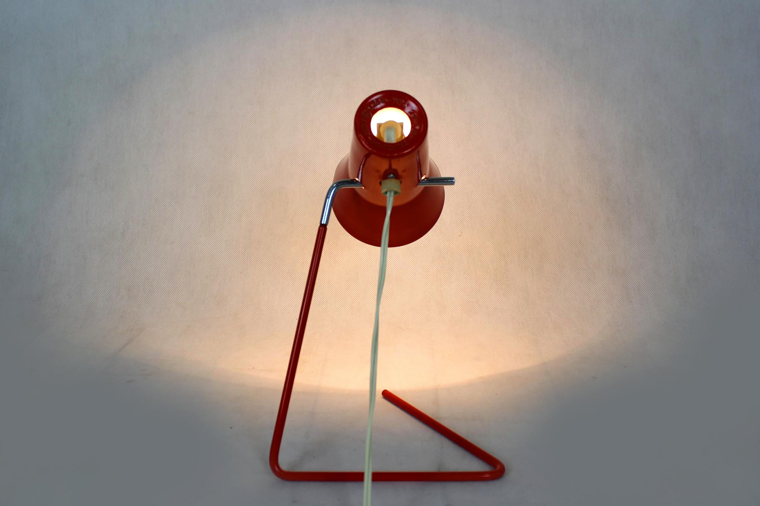 Red Table Lamp by Josef Hurka for Drupol, 1960s 7