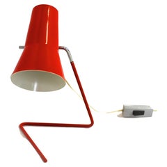 Red Table Lamp by Josef Hurka for Drupol, 1960s