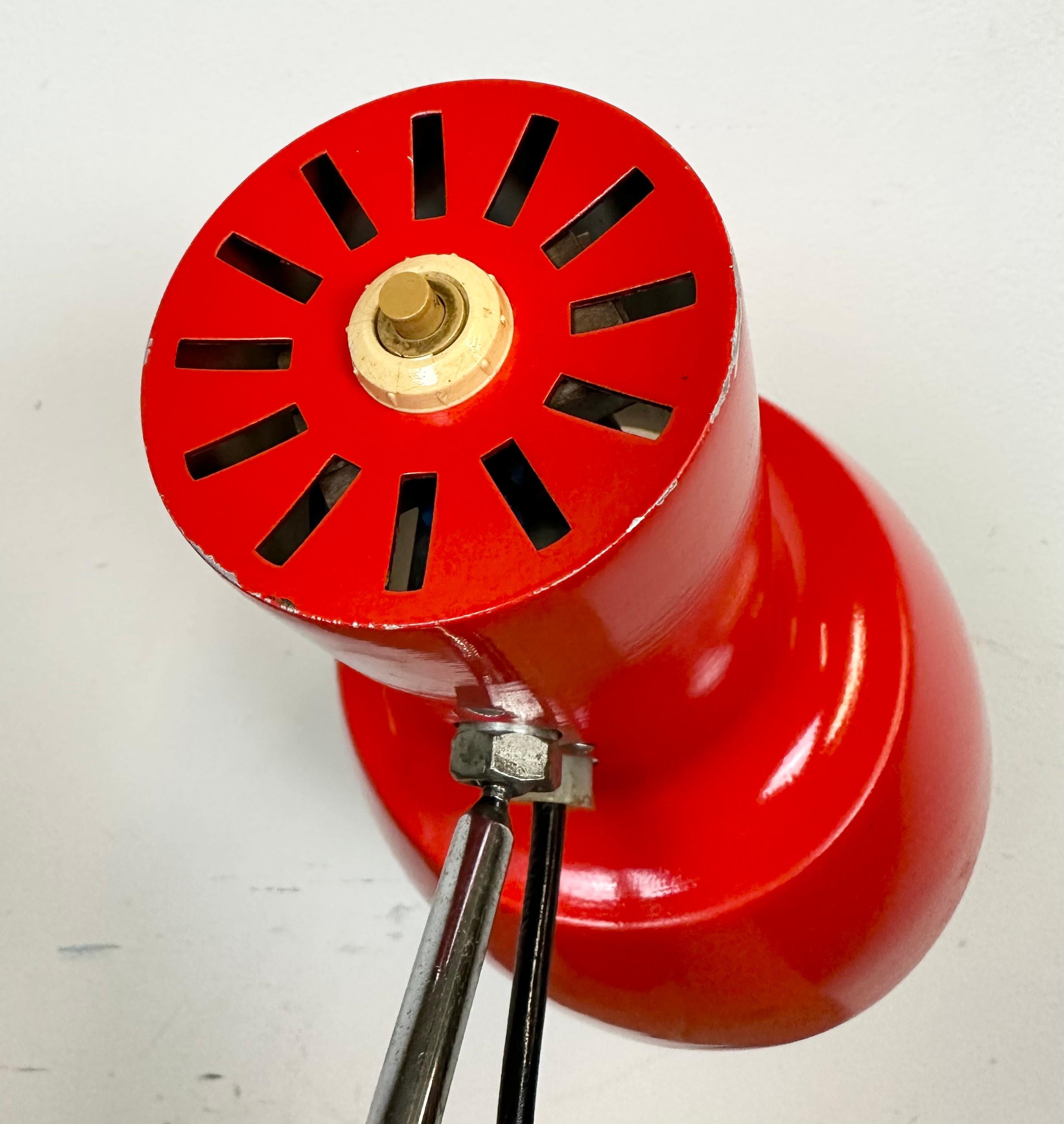 Red Table Lamp by Josef Hurka for Napako, 1960s For Sale 3
