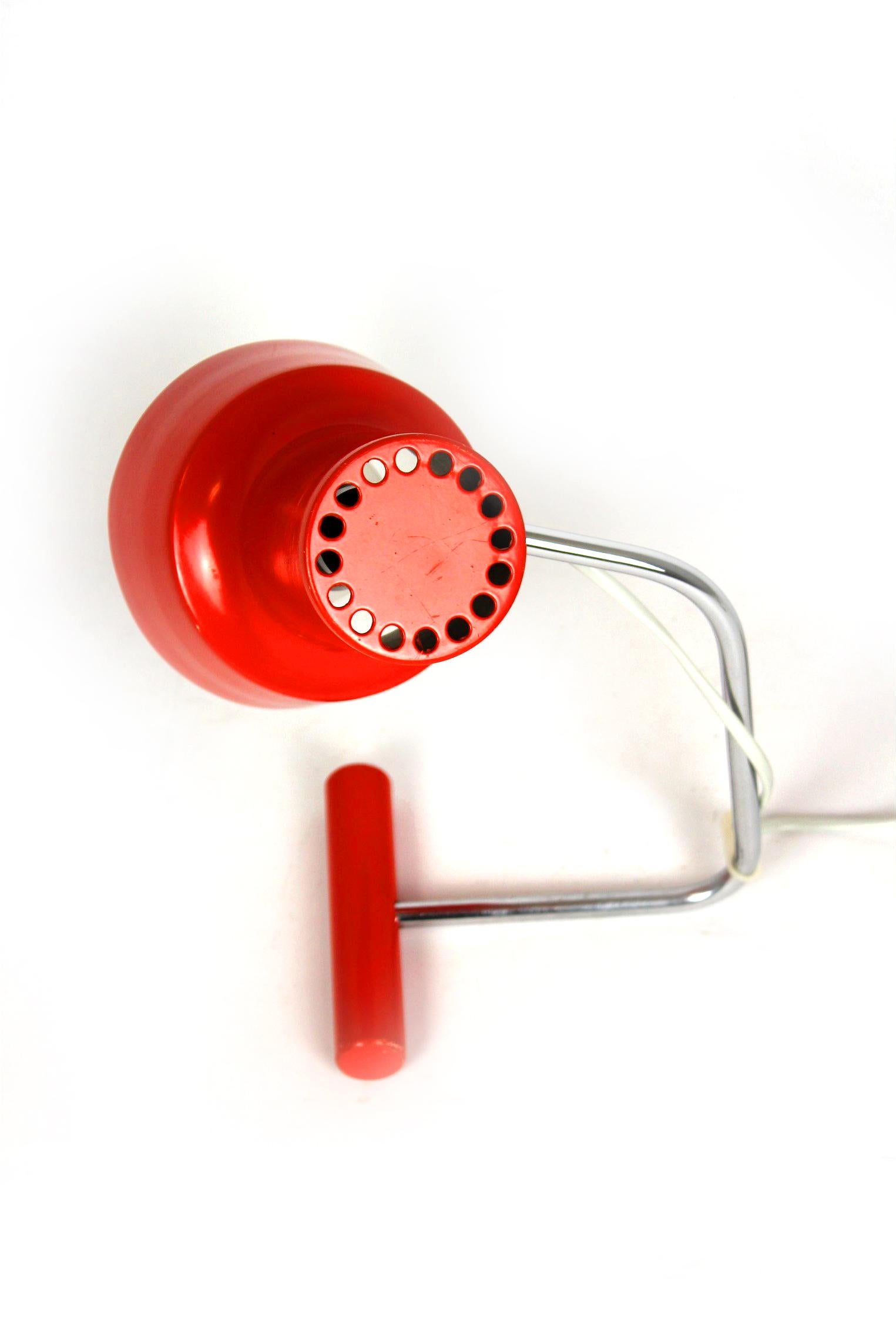 Red Table Lamp by Josef Hurka for Napako, 1960s For Sale 9