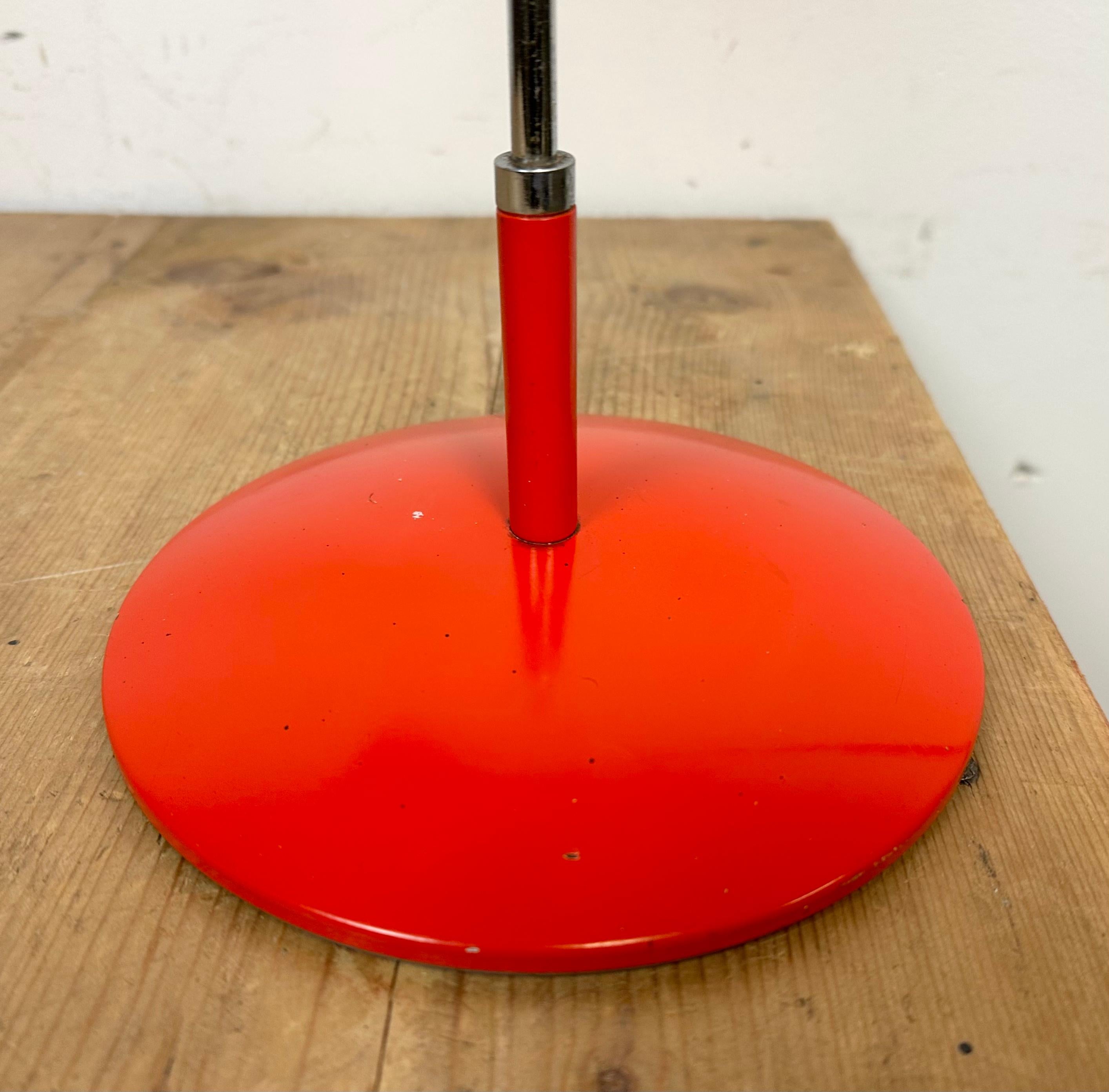 Lacquered Red Table Lamp by Josef Hurka for Napako, 1960s For Sale