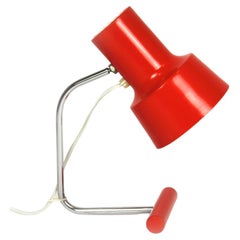 Vintage Red Table Lamp by Josef Hurka for Napako, 1960s