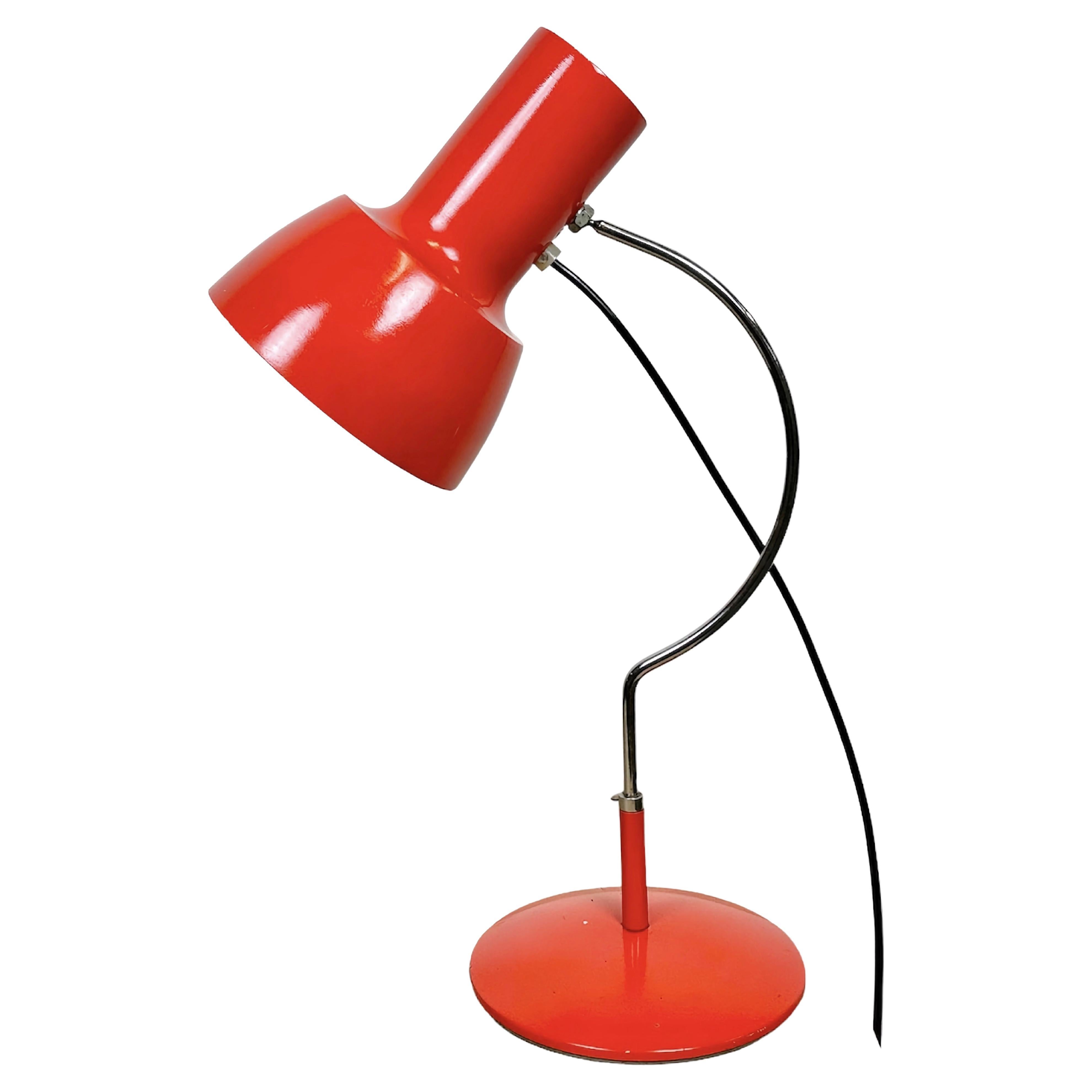 Rote Tischlampe von Josef Hurka für Napako, 1960er-Jahre