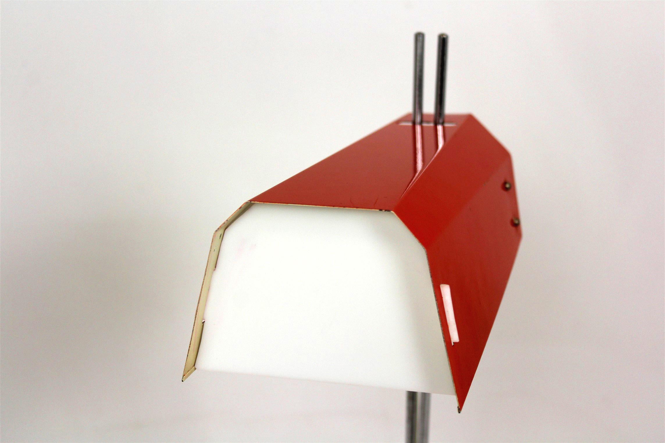 Red Table Lamp by Josef Hurka, Lidokov, 1970s For Sale 9