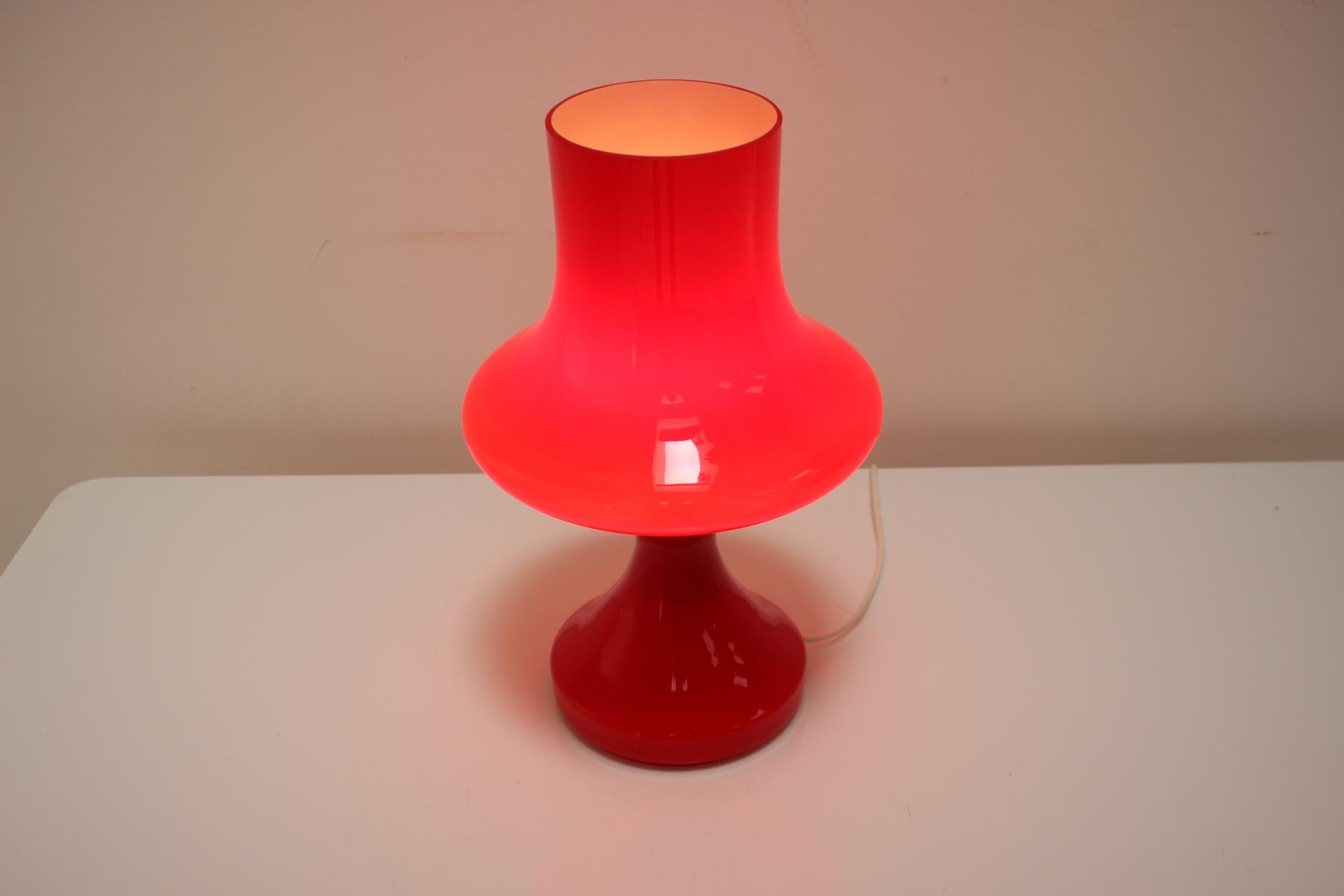 Red Table Lamp by Stepan Tabera, 1970s In Good Condition For Sale In Praha, CZ
