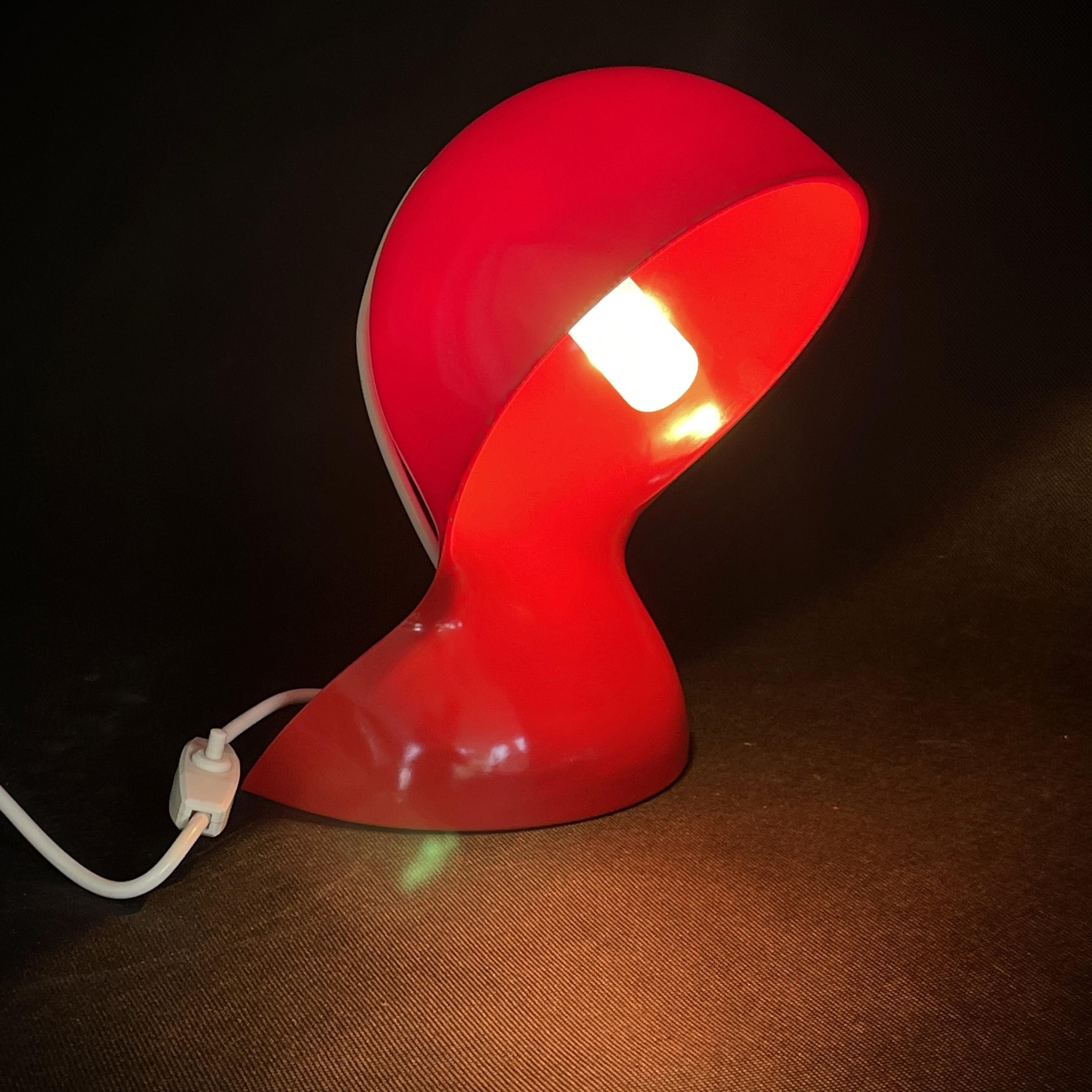 European Red Table Lamp 