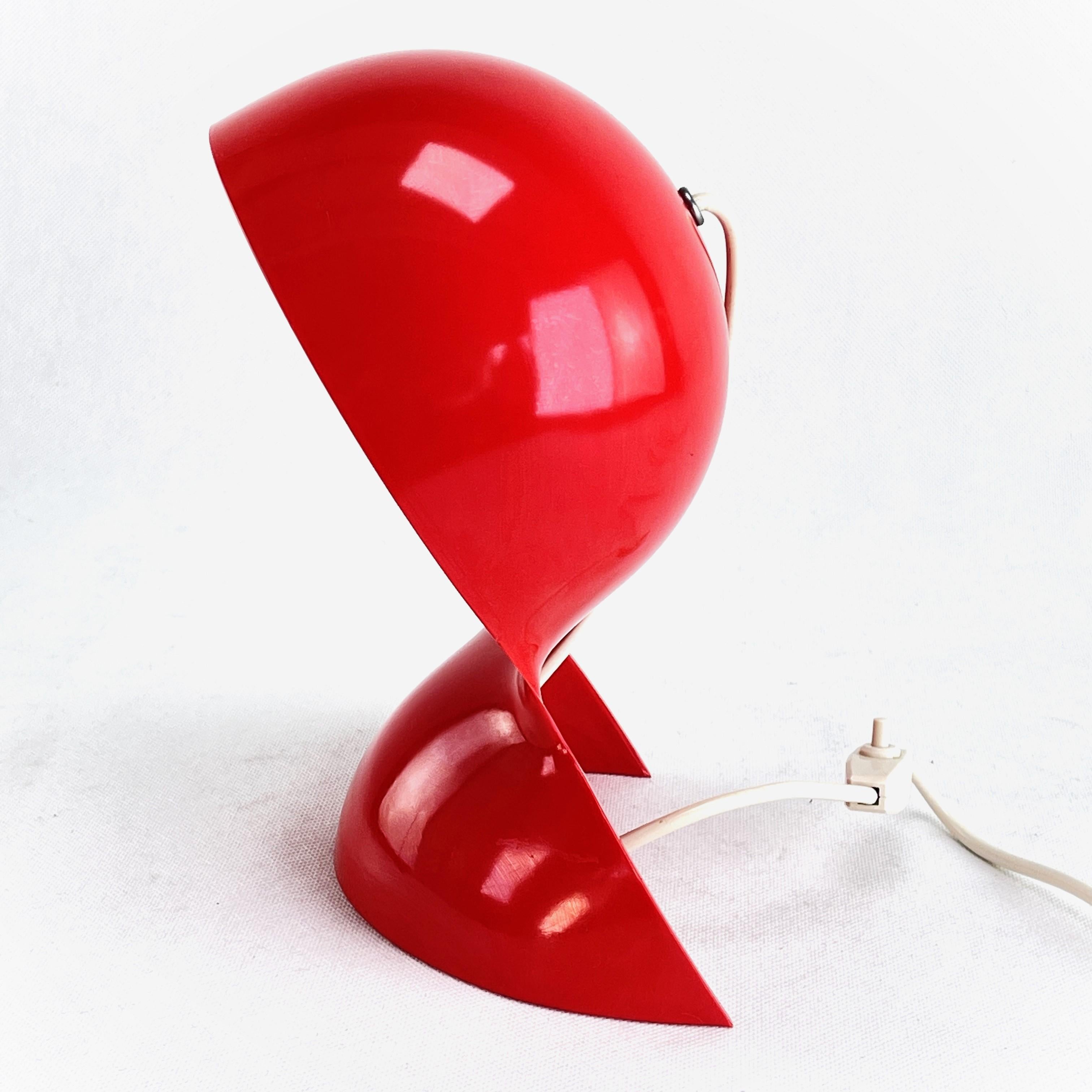Plastic Red Table Lamp 