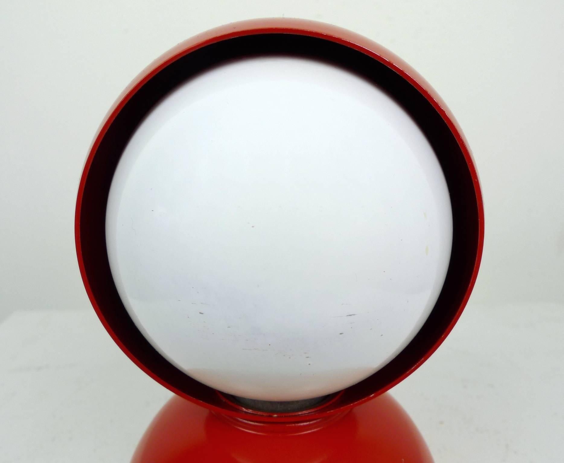 Red Table Lamp Eclisse by Vico Magistretti for Artemide, Italy, 1960s 1