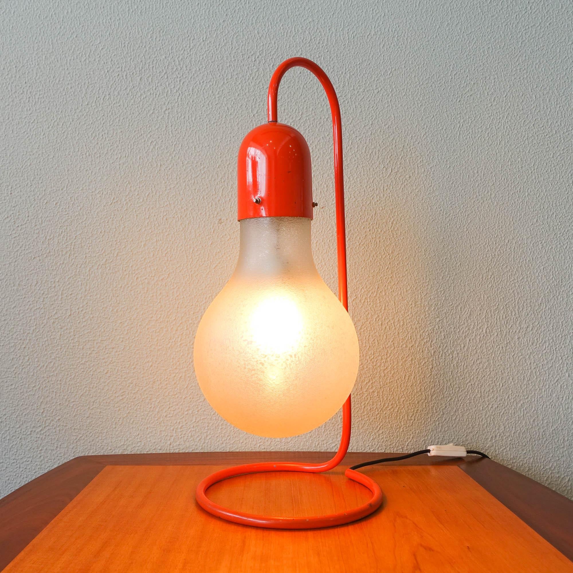 Mid-Century Modern Red Table Lamp from Stilux Milano, 1970s