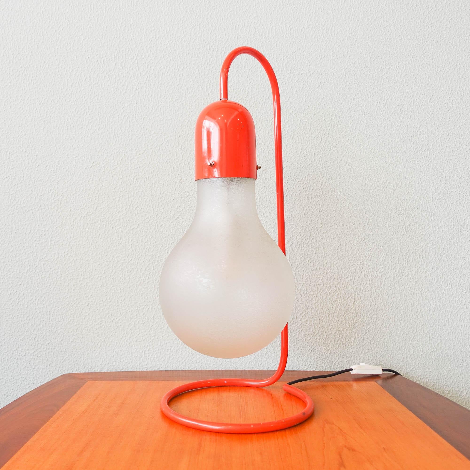 Italian Red Table Lamp from Stilux Milano, 1970s