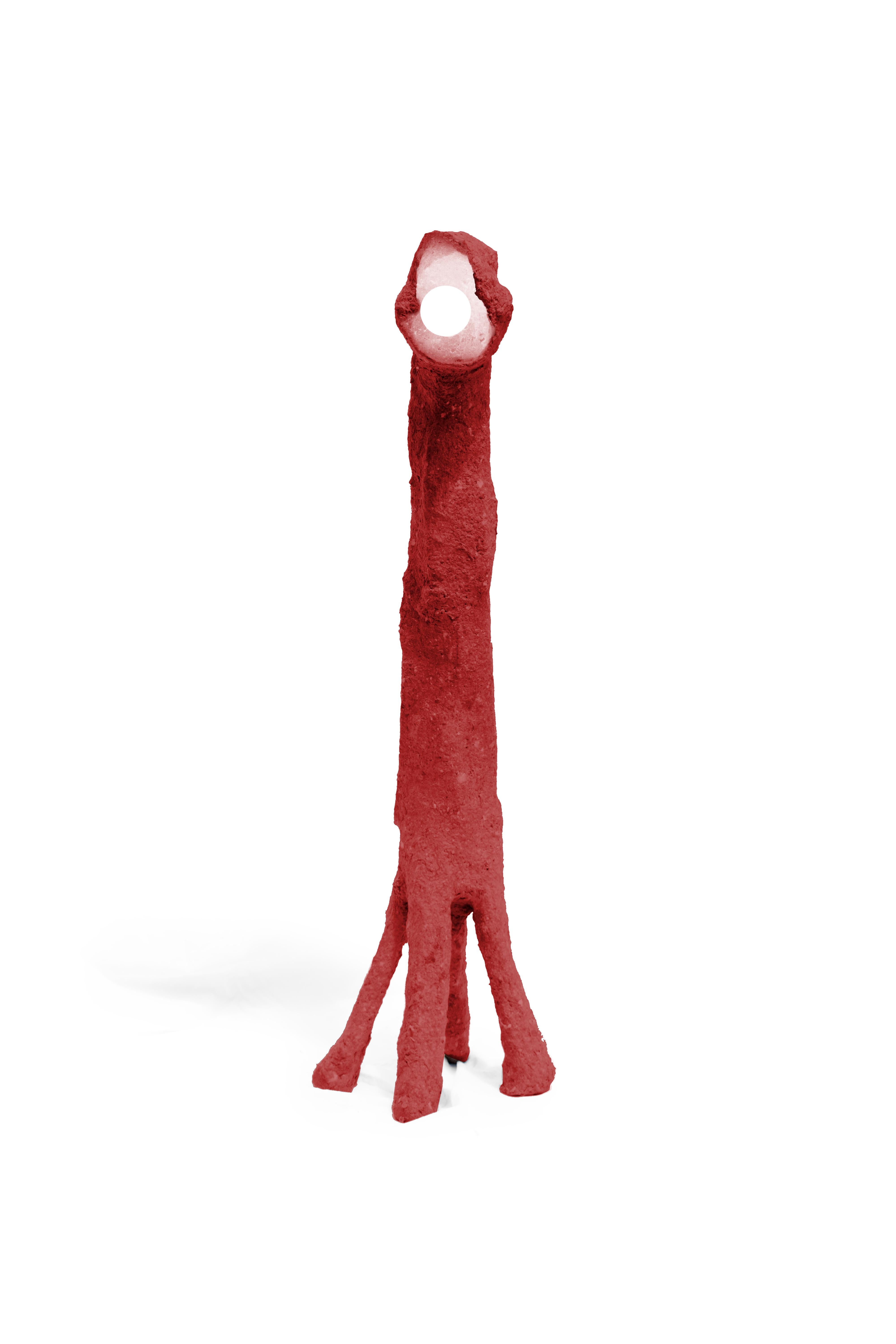 European Red Table Lamp Quattro Zampe By Jonathan Bocca For Sale
