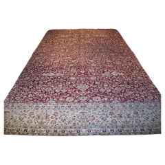 Tapis rouge Tabriz Design en laine