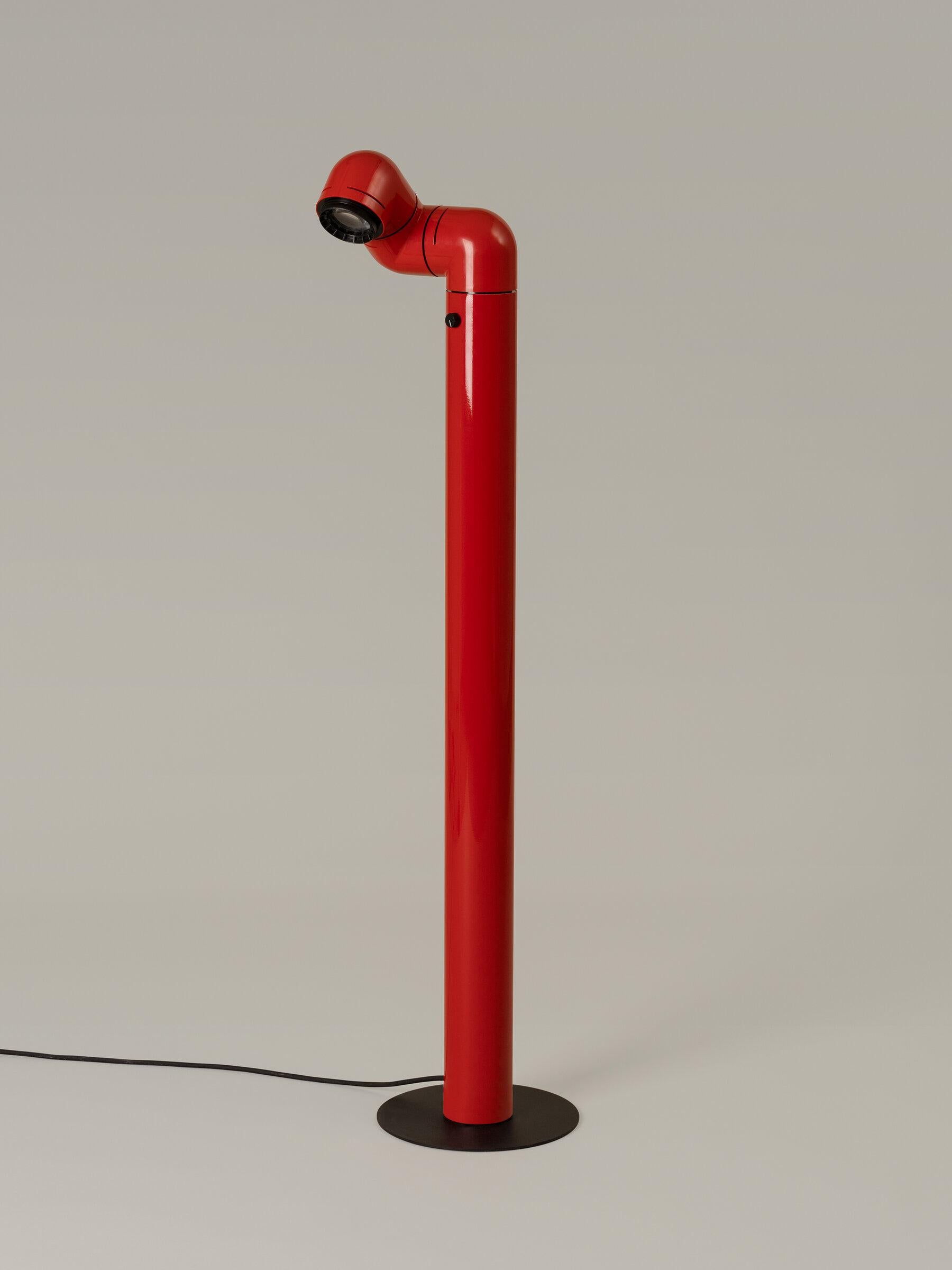 Moderne Lampadaire Tatu rouge par André Ricard en vente