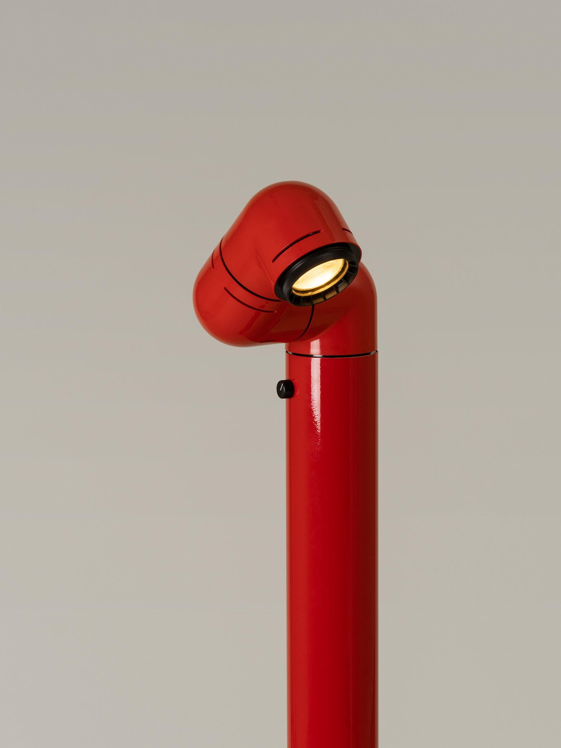 Spanish Red Tatu Floor Lamp by André Ricard For Sale