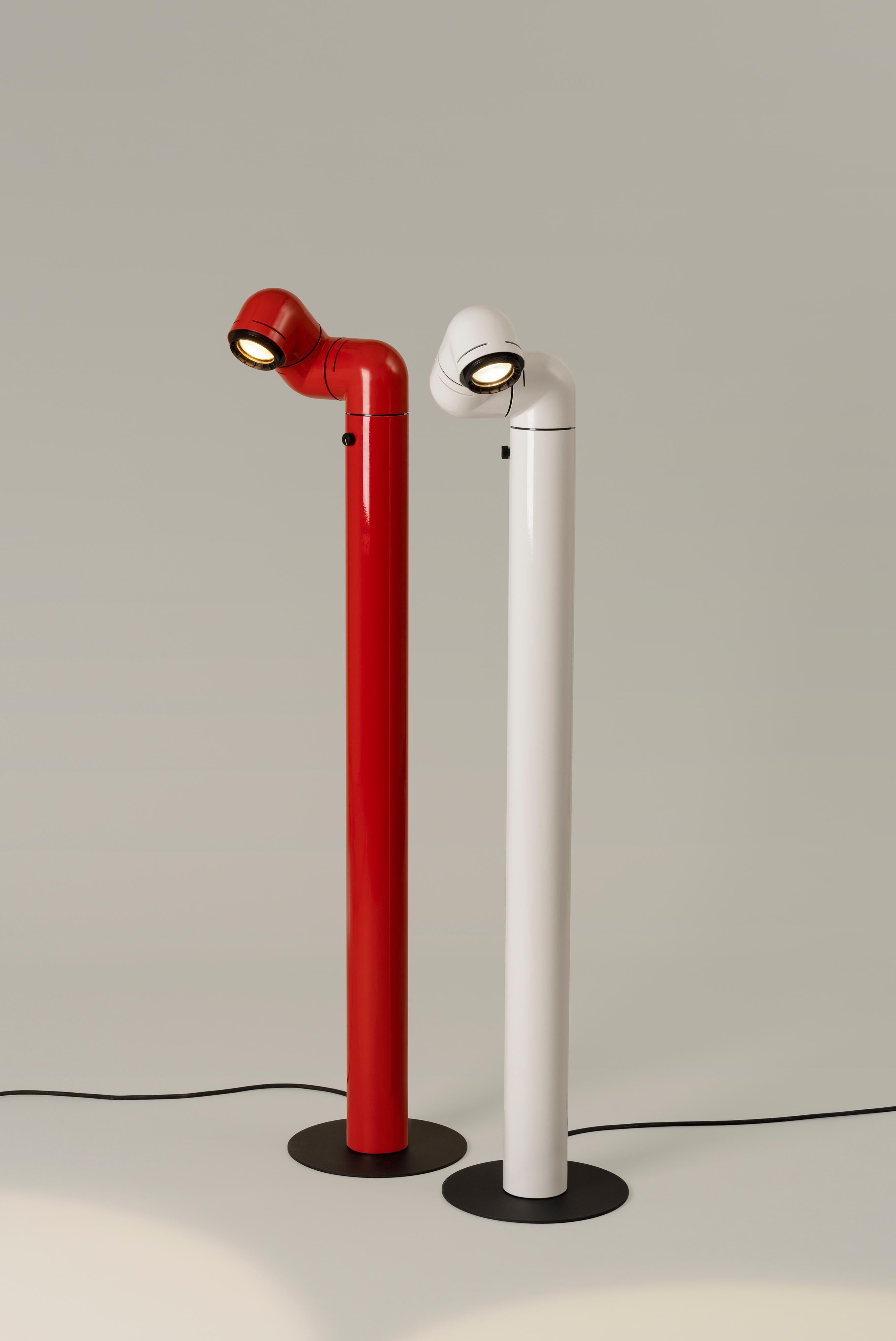 Red Tatu Floor Lamp by André Ricard For Sale 1