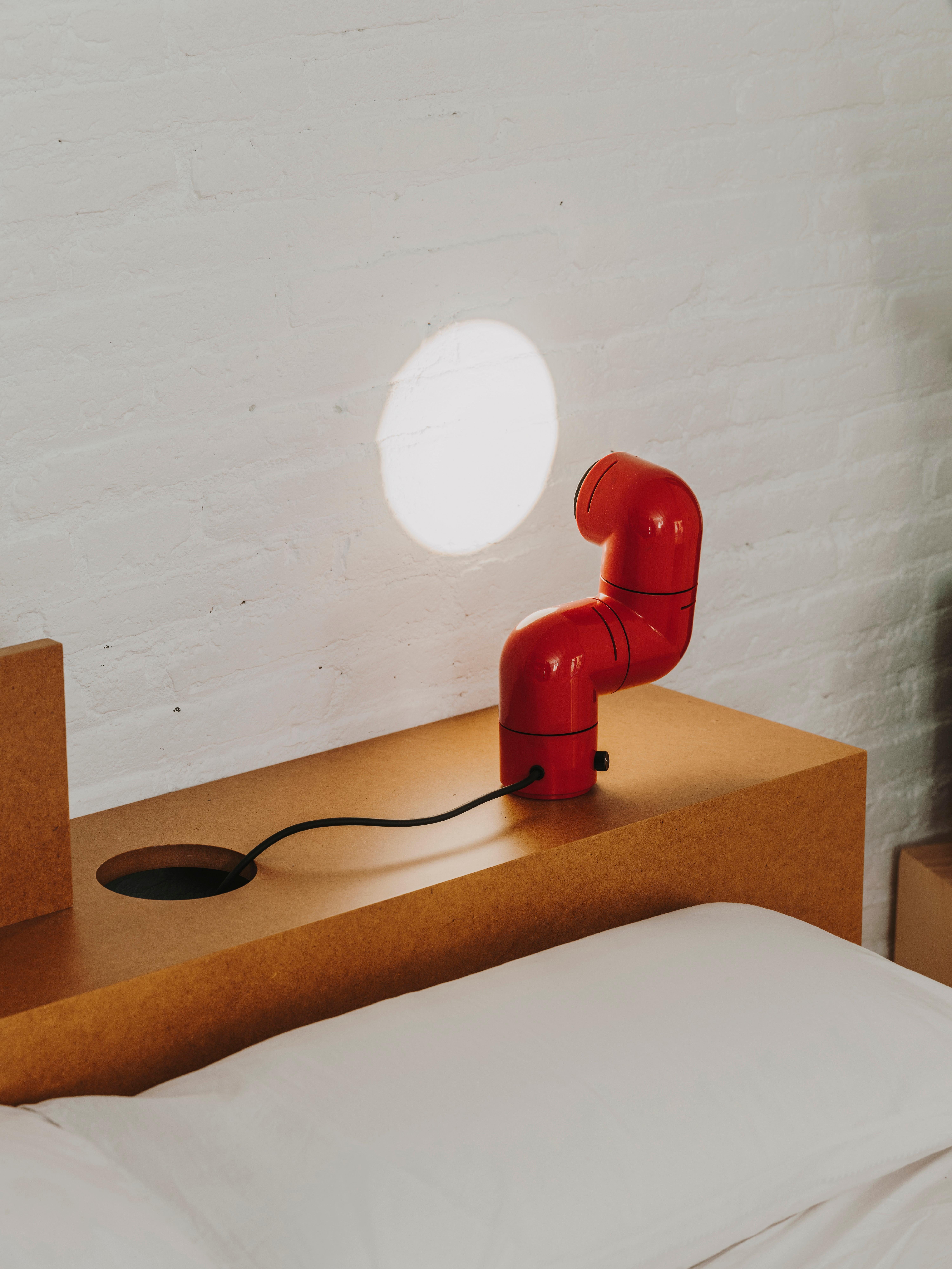 Red Tatu Table / Wall Lamp by André Ricard For Sale 1