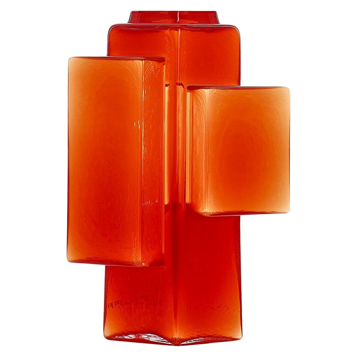 Red Tetris Vase by Dechem Studio For Sale