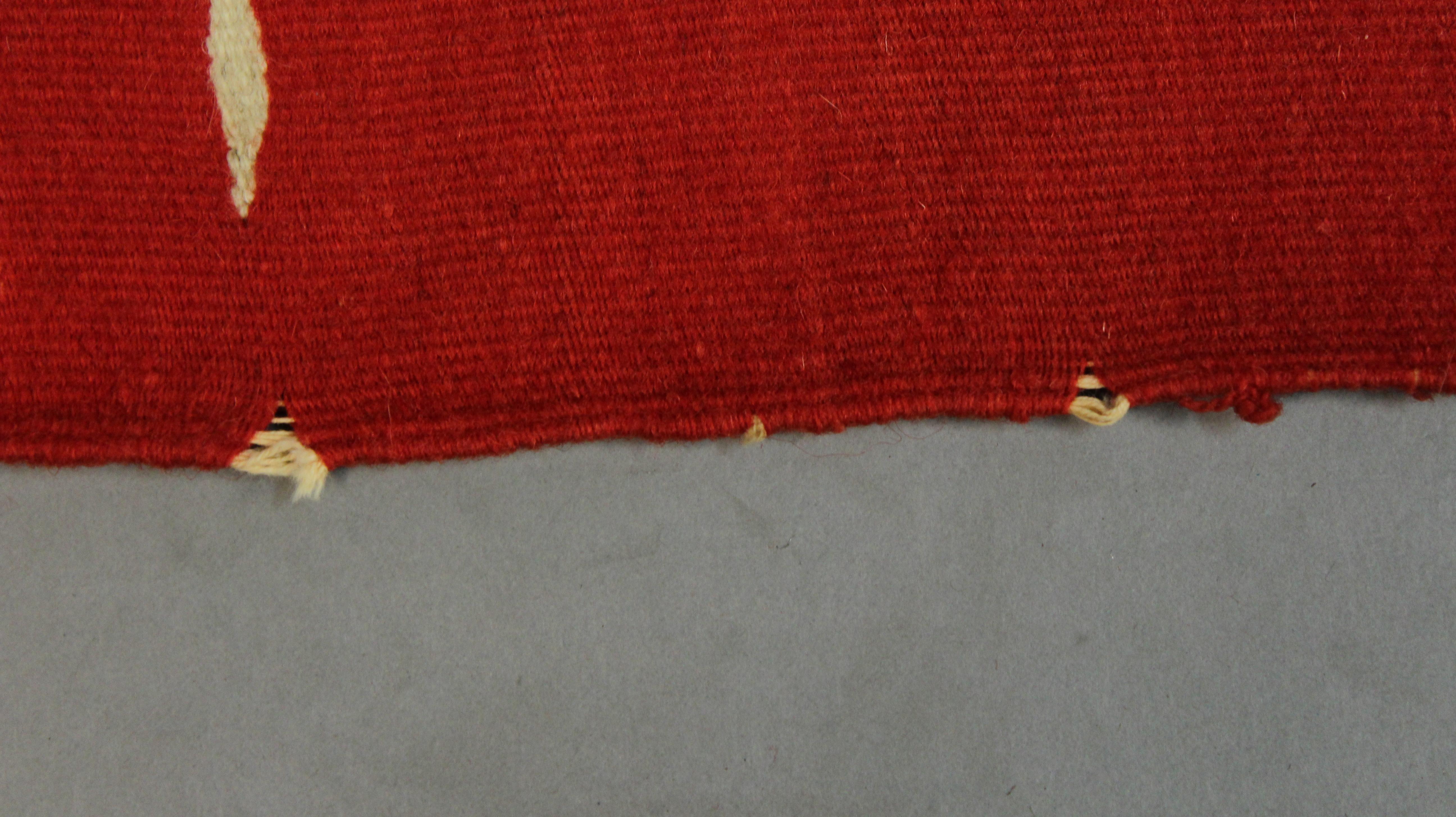 Red Texcoco Blanket, circa 1930s For Sale 2