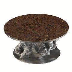 Red Tiger Iron Gemstone "Meteorite" design by Giò Pozzi for Officina della Scala