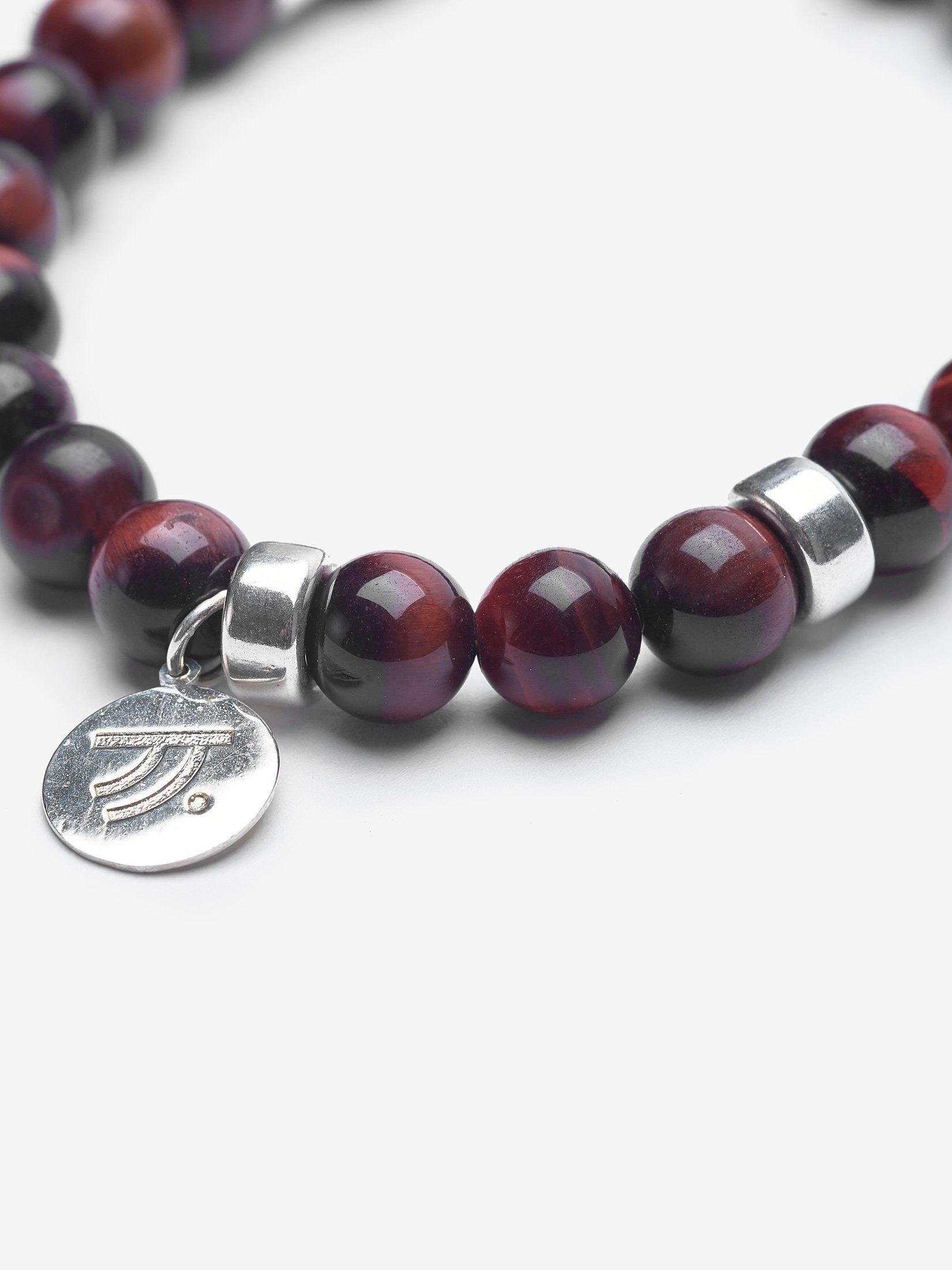 Bead  Red Tiger's Eye Closer Bracelet For Sale