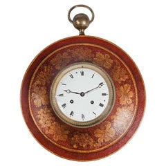 Reloj de Pared Tole Rojo Charles X Bullseye