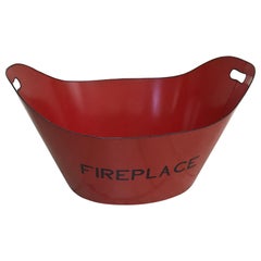 Red Tole Fireplace Log Holder