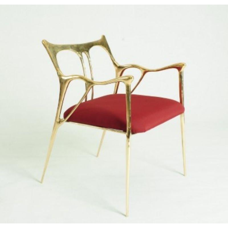 Red top, ink dining chair by Masaya
Dimensions: W54 x D58 x H63/79 cm
Materials: brass

Also available: different colors (gold, polished brass. black, painted brass) and materials ( wood, marble, or glass tops).

MASAYA is our brand’s