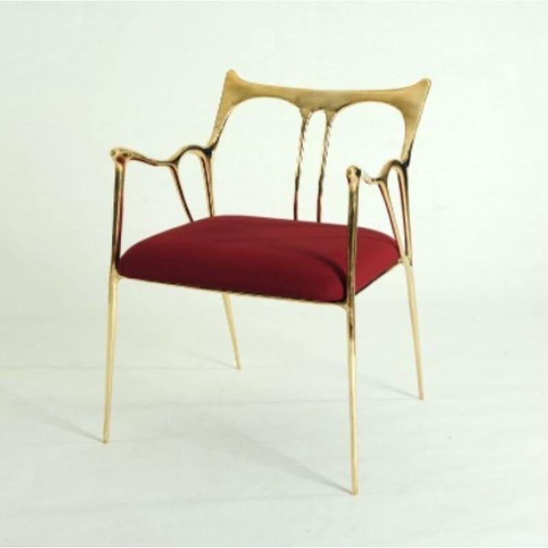 Post-Modern Red Top, Ink Dining Chair by Masaya For Sale