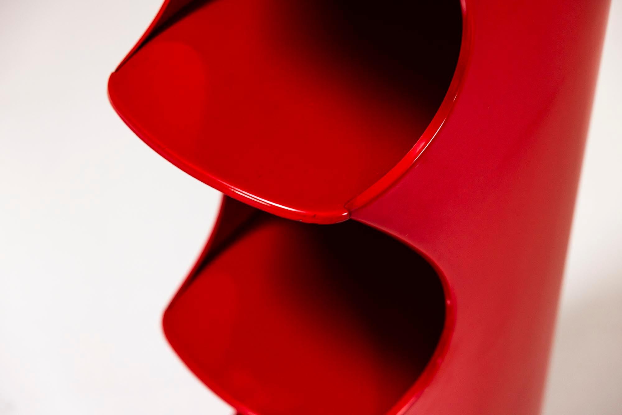 Red Totem Shelf by Valeric Doubroucinskis for Rodier, France 1970s 1