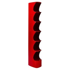 Red Totem Shelf by Valeric Doubroucinskis for Rodier, France 1970s