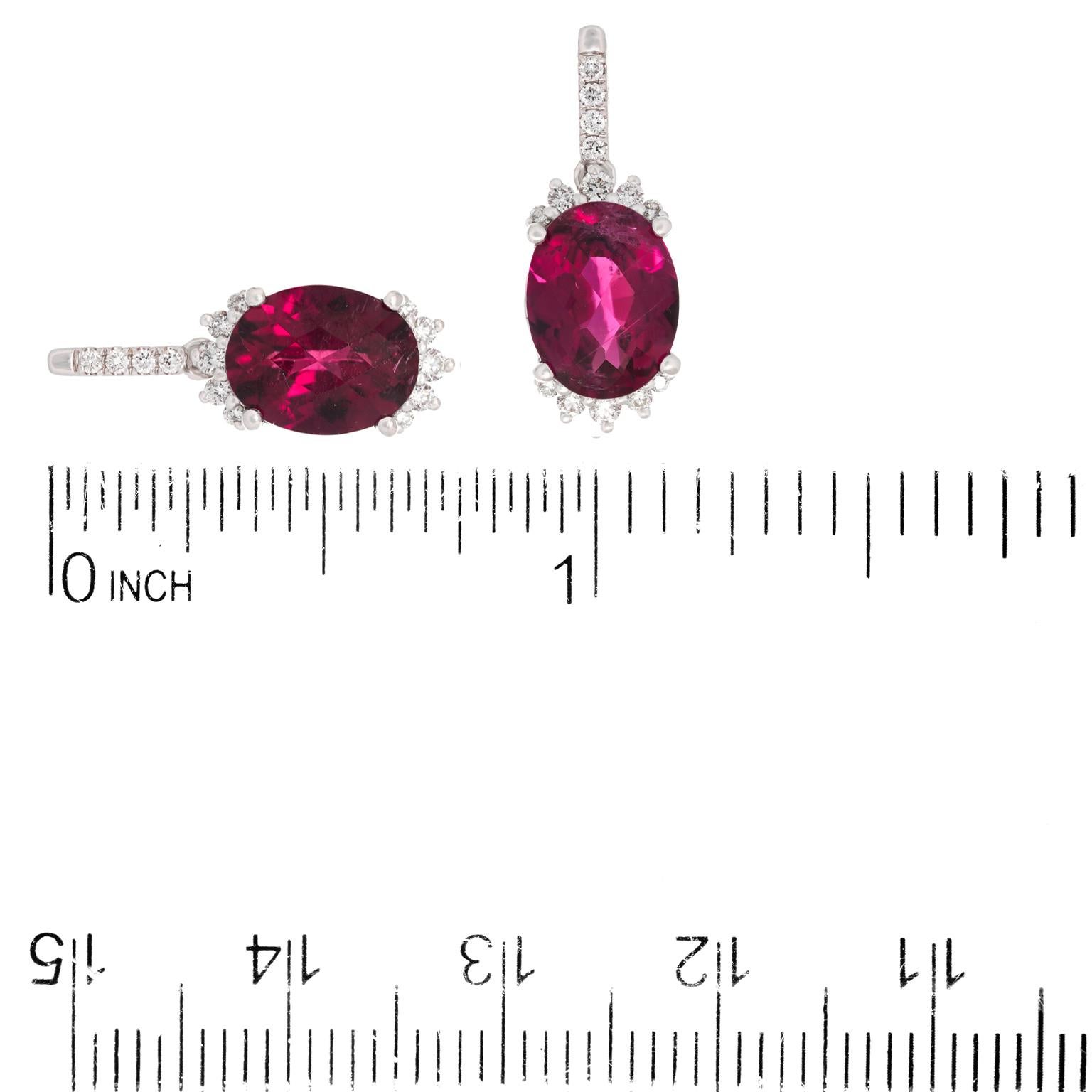 Red Tourmaline Earrings For Sale 1